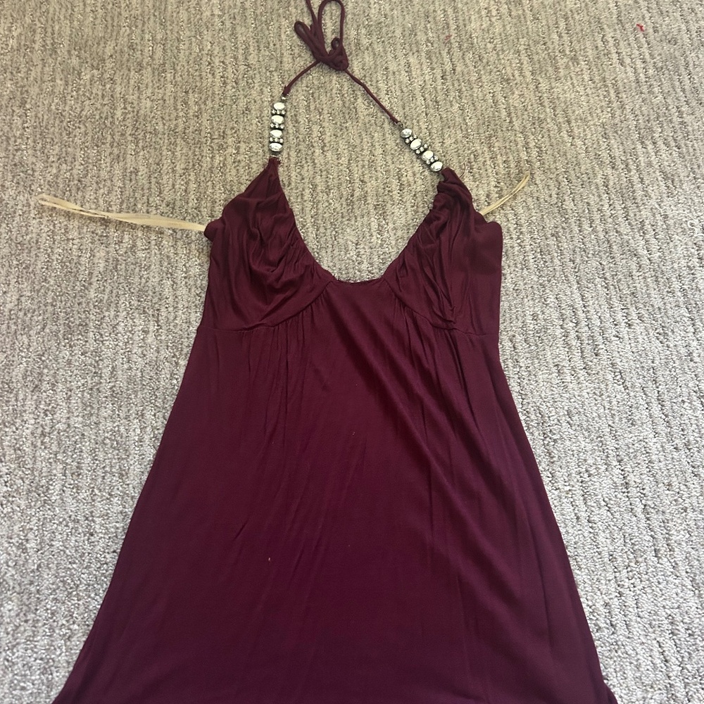 Burgundy halter